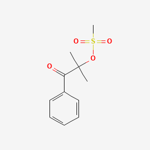 2-METHYL-1-OXO-1-PHENYLPROPAN-2-YL METHANESULFONATE structure, CAS 17231-17-3