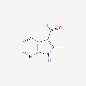 2-METHYL-1H-PYRROLO[2,3-B]PYRIDINE-3-CARBALDEHYDE structure, CAS 858275-30-6