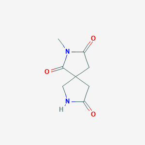 2-METHYL-2,7-DIAZASPIRO[4.4]NONANE-1,3,8-TRIONE structure, CAS 91189-24-1