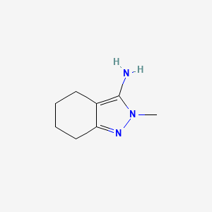 2-METHYL-4,5,6,7-TETRAHYDRO-2H-INDAZOL-3-AMINE structure, CAS 26503-23-1