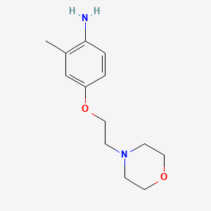2-METHYL-4-(2-MORPHOLINOETHOXY)ANILINE structure, CAS 946742-70-7