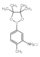 2-METHYL-5-(4,4,5,5-TETRAMETHYL-1,3,2-DIOXABOROLAN-2-YL)ANILINE HYDROCHLORIDE structure, CAS 850567-52-1