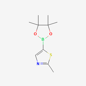 2-METHYL-5-(4,4,5,5-TETRAMETHYL-1,3,2-DIOXABOROLAN-2-YL)THIAZOLE structure, CAS 1218791-01-5