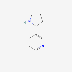 2-METHYL-5-(PYRROLIDIN-2-YL)PYRIDINE structure, CAS 90872-72-3