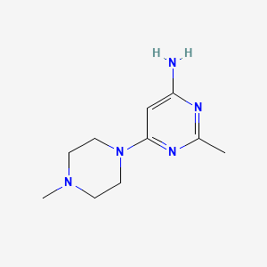 2-METHYL-6-(4-METHYLPIPERAZIN-1-YL)PYRIMIDIN-4-AMINE structure, CAS 1104376-15-9