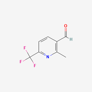 2-METHYL-6-(TRIFLUOROMETHYL)NICOTINALDEHYDE structure, CAS 545394-83-0