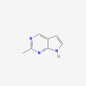 2-METHYL-7H-PYRROLO[2,3-D]PYRIMIDINE structure, CAS 89792-07-4