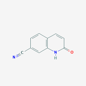 2-OXO-1,2-DIHYDROQUINOLINE-7-CARBONITRILE structure, CAS 1033747-90-8