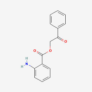2-OXO-2-PHENYLETHYL 2-AMINOBENZOATE structure, CAS 130627-10-0