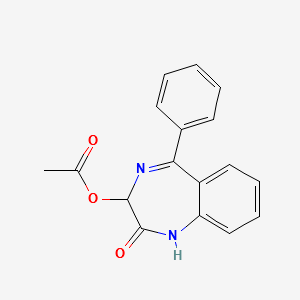 2-OXO-5-PHENYL-2,3-DIHYDRO-1H-BENZO[E][1,4]DIAZEPIN-3-YL ACETATE structure, CAS 1760-44-7