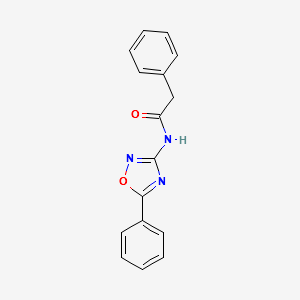 2-PHENYL-N-(5-PHENYL-1,2,4-OXADIAZOL-3-YL)ACETAMIDE structure, CAS 942884-69-7