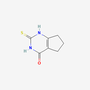 2-THIOXO-2,3,6,7-TETRAHYDRO-1H-CYCLOPENTA[D]PYRIMIDIN-4(5H)-ONE structure, CAS 35563-27-0