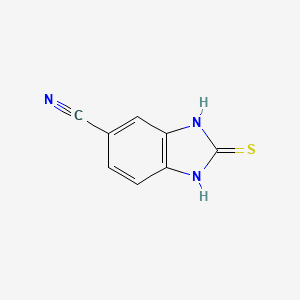 2-THIOXO-2,3-DIHYDRO-1H-BENZO[D]IMIDAZOLE-5-CARBONITRILE structure, CAS 106135-31-3