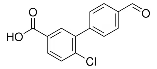 3'-CHLORO-6-FLUORO-[1,1'-BIPHENYL]-3-CARBOXYLIC ACID structure, CAS 1262005-93-5