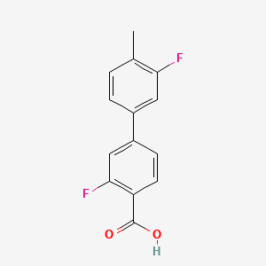 3,3'-DIFLUORO-4'-METHYL-[1,1'-BIPHENYL]-4-CARBOXYLIC ACID structure, CAS 1261961-48-1