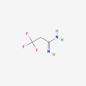 3,3,3-TRIFLUOROPROPANIMIDAMIDE structure, CAS 49781-44-4
