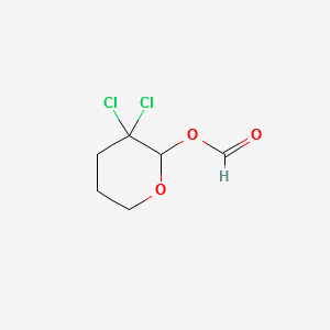 3,3-DICHLOROTETRAHYDRO-2H-PYRAN-2-YL FORMATE structure, CAS 141942-53-2
