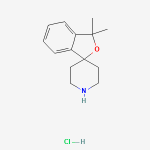 3,3-DIMETHYL-3H-SPIRO[BENZO[C]FURAN-1,4'-PIPERIDINE] HYDROCHLORIDE structure, CAS 1172717-60-0