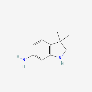 3,3-DIMETHYLINDOLIN-6-AMINE structure, CAS 179898-73-8