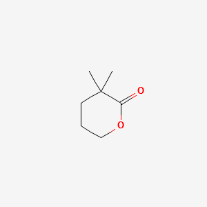 3,3-DIMETHYLTETRAHYDRO-2H-PYRAN-2-ONE structure, CAS 4830-05-1