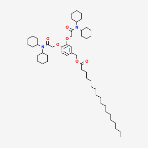 3,4-BIS(2-(DICYCLOHEXYLAMINO)-2-OXOETHOXY)BENZYL STEARATE structure, CAS 129880-73-5