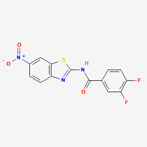 3,4-DIFLUORO-N-(6-NITROBENZO[D]THIAZOL-2-YL)BENZAMIDE structure, CAS 313222-96-7