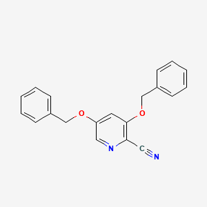 3,5-BIS-BENZYLOXYPYRIDINE-2-CARBONITRILE structure, CAS 1000025-92-2