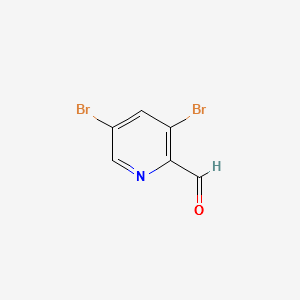 3,5-DIBROMOPICOLINALDEHYDE structure, CAS 898559-25-6
