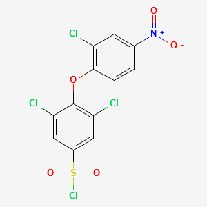 3,5-DICHLORO-4-(2-CHLORO-4-NITROPHENOXY)BENZENE-1-SULFONYL CHLORIDE structure, CAS 175135-06-5