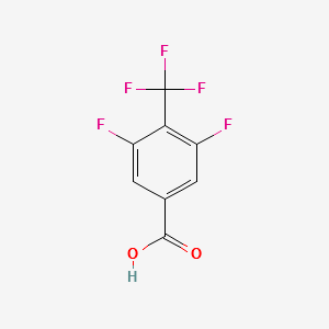 3,5-DIFLUORO-4-(TRIFLUOROMETHYL)BENZOIC ACID structure, CAS 261945-09-9