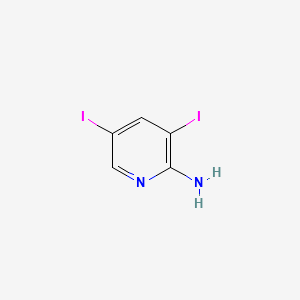 3,5-DIIODOPYRIDIN-2-AMINE structure, CAS 23597-15-1