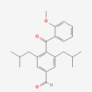 3,5-DIISOBUTYL-4-(2-METHOXYBENZOYL)BENZALDEHYDE structure, CAS 137600-70-5