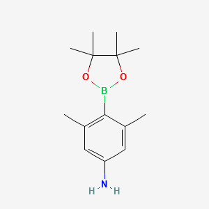 3,5-DIMETHYL-4-(4,4,5,5-TETRAMETHYL-1,3,2-DIOXABOROLAN-2-YL)ANILINE structure, CAS 1256360-31-2