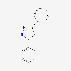 3,5-DIPHENYL-4,5-DIHYDRO-1H-PYRAZOLE structure, CAS 16619-60-6