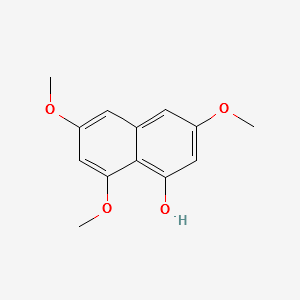 3,6,8-TRIMETHOXYNAPHTHALEN-1-OL structure, CAS 13586-04-4