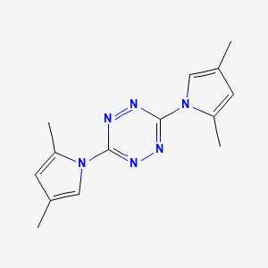 3,6-BIS(2,4-DIMETHYL-1H-PYRROL-1-YL)-1,2,4,5-TETRAZINE structure, CAS 30169-25-6