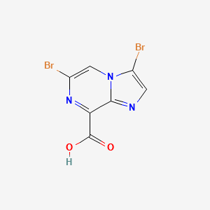 3,6-DIBROMOIMIDAZO[1,2-A]PYRAZINE-8-CARBOXYLIC ACID structure, CAS 1208083-46-8