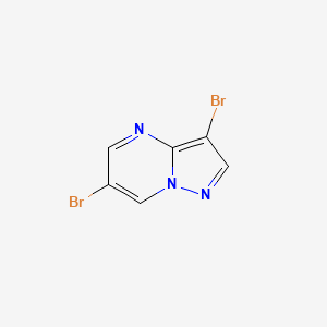 3,6-DIBROMOPYRAZOLO[1,5-A]PYRIMIDINE structure, CAS 55405-68-0