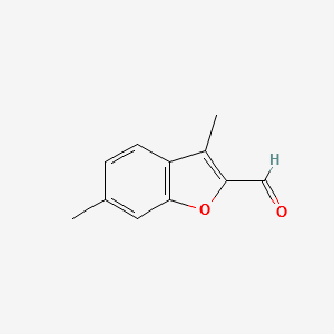 3,6-DIMETHYLBENZOFURAN-2-CARBALDEHYDE structure, CAS 16820-39-6