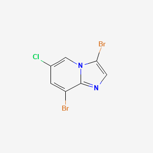 3,8-DIBROMO-6-CHLOROIMIDAZO[1,2-A]PYRIDINE structure, CAS 1072944-57-0