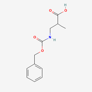 3-(((BENZYLOXY)CARBONYL)AMINO)-2-METHYLPROPANOIC ACID structure, CAS 101642-77-7