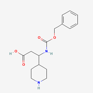 3-(((BENZYLOXY)CARBONYL)AMINO)-3-(PIPERIDIN-4-YL)PROPANOIC ACID structure, CAS 372144-06-4