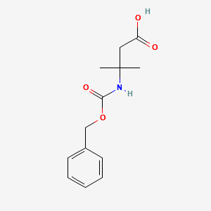 3-(((BENZYLOXY)CARBONYL)AMINO)-3-METHYLBUTANOIC ACID structure, CAS 51219-55-7