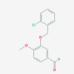 3-((2-CHLOROBENZYL)OXY)-4-METHOXYBENZALDEHYDE structure, CAS 341942-09-4