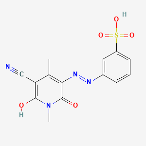 3-((5-CYANO-2-HYDROXY-1,4-DIMETHYL-6-OXO-1,6-DIHYDROPYRIDIN-3-YL)DIAZENYL)BENZENESULFONIC ACID structure, CAS 102056-35-9