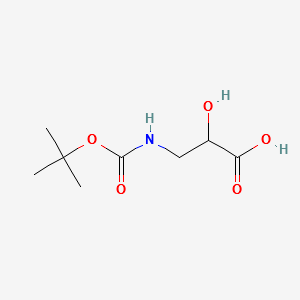 3-((TERT-BUTOXYCARBONYL)AMINO)-2-HYDROXYPROPANOIC ACID structure, CAS 218916-64-4