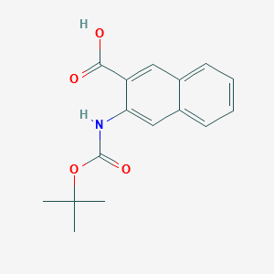3-((TERT-BUTOXYCARBONYL)AMINO)-2-NAPHTHOIC ACID structure, CAS 887242-59-3