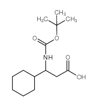 3-((TERT-BUTOXYCARBONYL)AMINO)-3-CYCLOHEXYLPROPANOIC ACID structure, CAS 458529-74-3