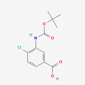 3-((TERT-BUTOXYCARBONYL)AMINO)-4-CHLOROBENZOIC ACID structure, CAS 160450-12-4