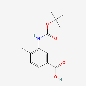 3-((TERT-BUTOXYCARBONYL)AMINO)-4-METHYLBENZOIC ACID structure, CAS 231958-04-6